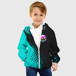 Куртка с капюшоном детская 6IX9INE Текстура, цвет: 3D-белый — фото 2