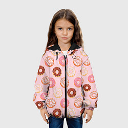 Куртка с капюшоном детская Pink donuts, цвет: 3D-черный — фото 2