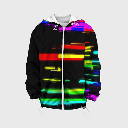 Детская куртка Color fashion glitch / 3D-Белый – фото 1