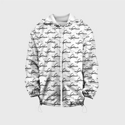 Куртка с капюшоном детская Syberia Logo Pattern, цвет: 3D-белый