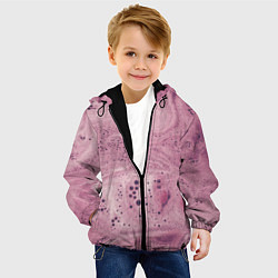 Куртка с капюшоном детская Нежная розовая пенка, цвет: 3D-черный — фото 2