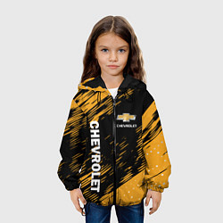 Куртка с капюшоном детская Chevrolet, Chevrolet Черно Желтый, цвет: 3D-черный — фото 2