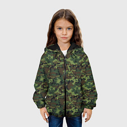 Куртка с капюшоном детская Камуфляж Нато Вудленд woodland, цвет: 3D-черный — фото 2