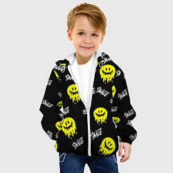 Куртка с капюшоном детская SMILE smile граффити, цвет: 3D-белый — фото 2