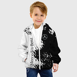 Куртка с капюшоном детская Mercedes-Benz: Black & White, цвет: 3D-белый — фото 2