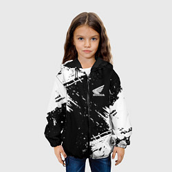 Куртка с капюшоном детская Honda Брызги Красок, цвет: 3D-черный — фото 2