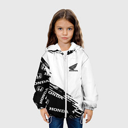 Куртка с капюшоном детская Honda sport pattern, цвет: 3D-белый — фото 2