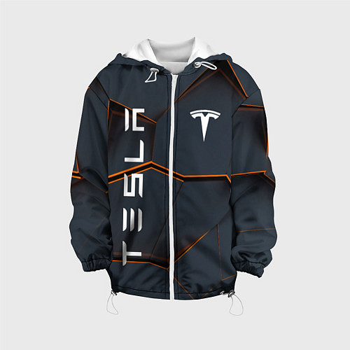 Детская куртка Tesla текстура / 3D-Белый – фото 1