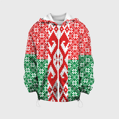 Детская куртка Белоруссия Обережные Узоры Алатырь / 3D-Белый – фото 1