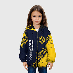 Куртка с капюшоном детская VOLKSWAGEN RACING - Следы Шин, цвет: 3D-черный — фото 2