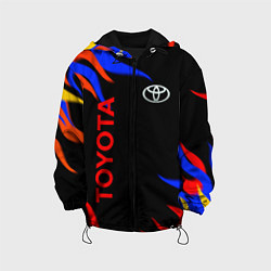 Куртка с капюшоном детская Toyota Разноцветный огонь, цвет: 3D-черный