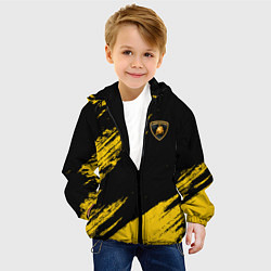 Куртка с капюшоном детская Lamborghini вектор, цвет: 3D-черный — фото 2