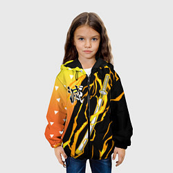 Куртка с капюшоном детская Kisatsutai - Zenitsu Agatsuma, цвет: 3D-черный — фото 2