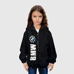 Куртка с капюшоном детская БМВ BMW Шестеренка, цвет: 3D-черный — фото 2