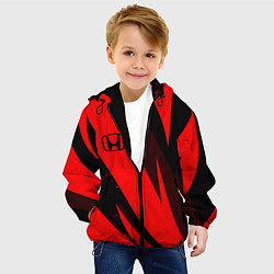 Куртка с капюшоном детская HONDA RED ХОНДА КРАСНЫЙ, цвет: 3D-черный — фото 2