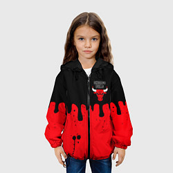 Куртка с капюшоном детская Chicago Bulls Чикаго Буллз Логотип, цвет: 3D-черный — фото 2