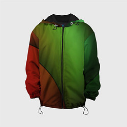 Куртка с капюшоном детская 3х-цветная спираль, цвет: 3D-черный