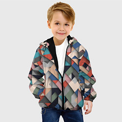 Куртка с капюшоном детская Herringbone 3D Вышивка Ёлочка, цвет: 3D-черный — фото 2