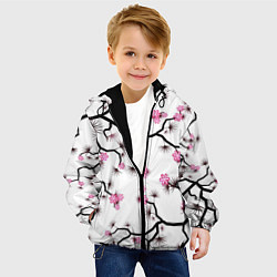 Куртка с капюшоном детская Цветущий шиповник, цвет: 3D-черный — фото 2