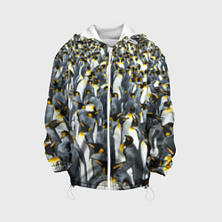 Куртка с капюшоном детская Пингвины Penguins, цвет: 3D-белый