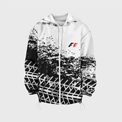 Куртка с капюшоном детская F1 Формула 1 Mini Logo, цвет: 3D-белый