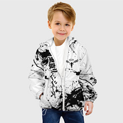 Куртка с капюшоном детская Токийские мстители Tokyo Revengers logo краска, цвет: 3D-белый — фото 2