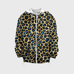 Куртка с капюшоном детская Стиль леопарда шкура леопарда, цвет: 3D-белый