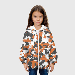 Куртка с капюшоном детская Orange Camo, цвет: 3D-белый — фото 2