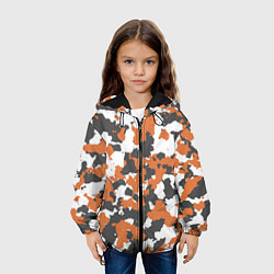 Куртка с капюшоном детская Orange Camo, цвет: 3D-черный — фото 2