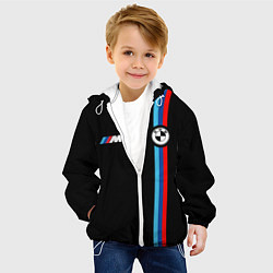 Куртка с капюшоном детская БМВ 3 STRIPE BMW, цвет: 3D-белый — фото 2