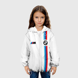 Куртка с капюшоном детская БМВ 3 STRIPE BMW WHITE, цвет: 3D-белый — фото 2