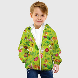 Куртка с капюшоном детская Летнее настроение - фрукты, цвет: 3D-белый — фото 2