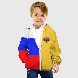 Куртка с капюшоном детская Имперское знамя ТРИКОЛОР, цвет: 3D-белый — фото 2