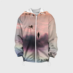 Куртка с капюшоном детская Человек в облаках, цвет: 3D-белый