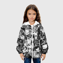 Куртка с капюшоном детская Berserk pattern, цвет: 3D-белый — фото 2