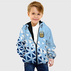 Куртка с капюшоном детская Сборная Аргентины футбол, цвет: 3D-черный — фото 2