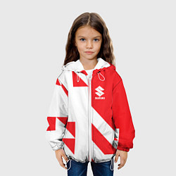 Куртка с капюшоном детская SUZUKI autosport, цвет: 3D-белый — фото 2