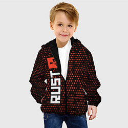 Куртка с капюшоном детская RUST Звезды Вертикально, цвет: 3D-черный — фото 2
