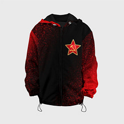 Куртка с капюшоном детская СССР - СЕРП И МОЛОТ Шум, цвет: 3D-черный