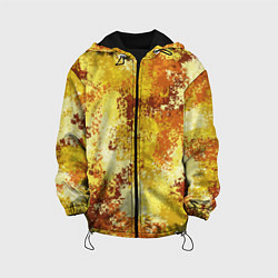 Куртка с капюшоном детская Спортивный камуфляж Пикси - Лимон, цвет: 3D-черный