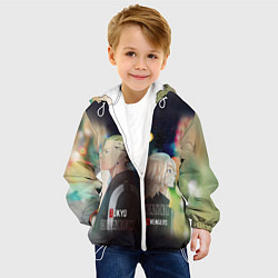 Куртка с капюшоном детская Токийские мстители - Майки и Дракен, цвет: 3D-белый — фото 2