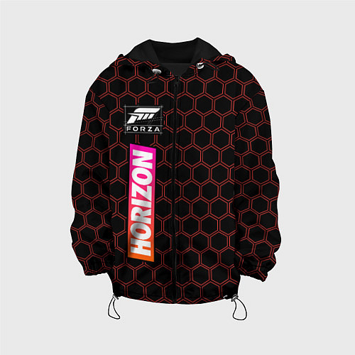 Детская куртка ФОРЗА ХОРАЙЗЕН Соты Вертикально / 3D-Черный – фото 1