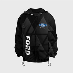 Куртка с капюшоном детская Ford Форд Треугольники, цвет: 3D-черный