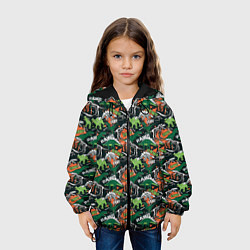Куртка с капюшоном детская Динозавры Dinosaurs, цвет: 3D-черный — фото 2