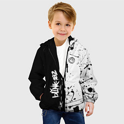 Куртка с капюшоном детская Blink 182 БРЫЗГИ, цвет: 3D-черный — фото 2