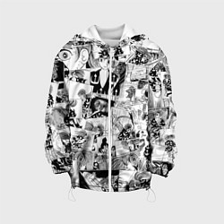 Куртка с капюшоном детская Dororo pattern, цвет: 3D-белый