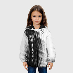 Куртка с капюшоном детская БАРСЕЛОНА Абстракция Вертикально, цвет: 3D-черный — фото 2