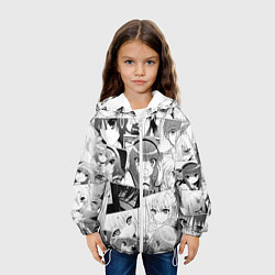 Куртка с капюшоном детская Ангельские ритмы паттерн, цвет: 3D-белый — фото 2