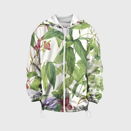 Детская куртка Цветы Нежная Листва / 3D-Белый – фото 1