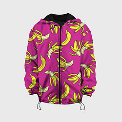 Куртка с капюшоном детская Banana pattern Summer Color, цвет: 3D-черный